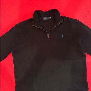 Ralph Lauren Black Quarter-Zip Sweater